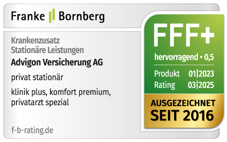 Qualitaetssiegel-03-2025-Advigon-PKV-Zusatz-StationaereLeistung-privat-stationaer-FFF+_quer