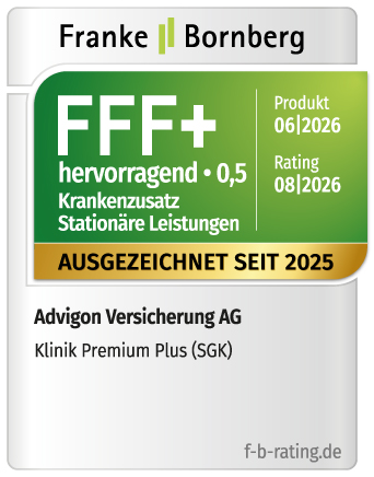 Qualitaetssiegel-08-2025-Advigon-KV-Zusatz-stationaer-KlinikPremium-Plus-SGK-FFF+_quer